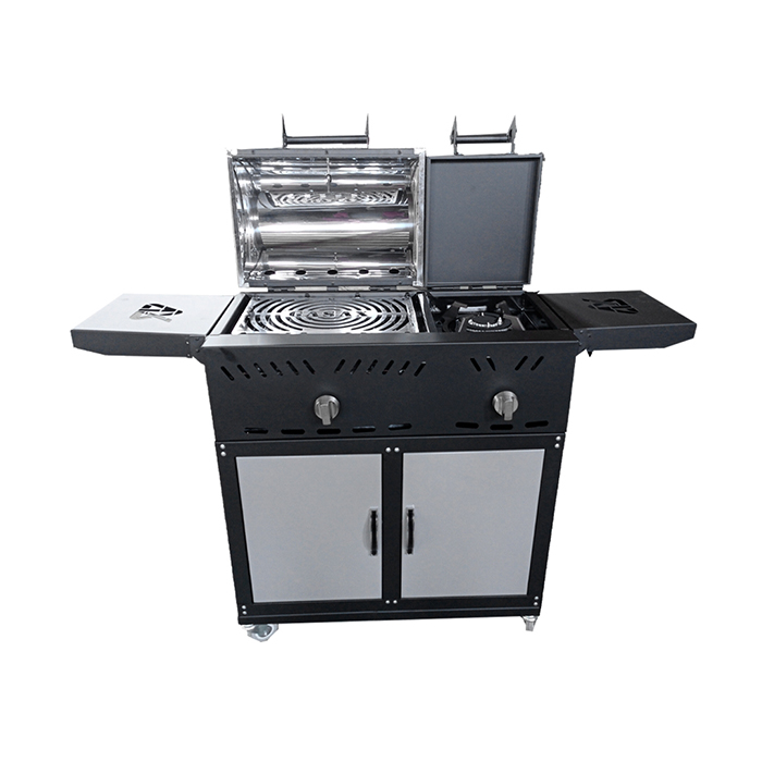 باربیکیو گازی زغالی با پلوپز گازاکس پلاس مدل 8040 کابینتی کد 2100140005