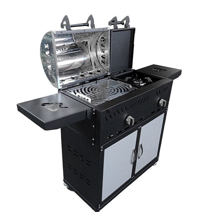 باربیکیو گازی زغالی با پلوپز گازاکس پلاس مدل 8040 کابینتی کد 2100140005