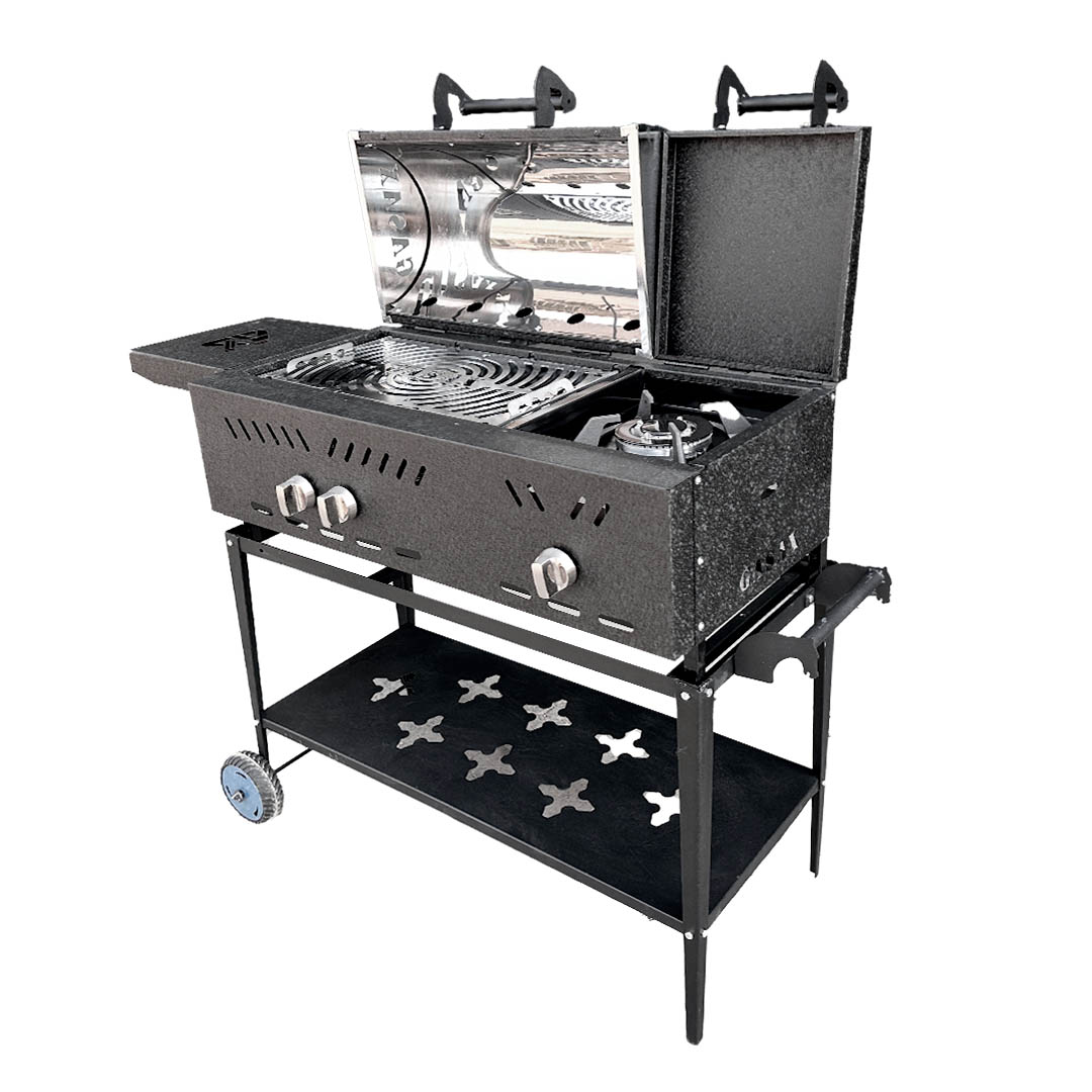 باربیکیو گازی زغالی با ترمومتر و پلوپز گازاکس پلاس مدل 9040 کد 2100131004